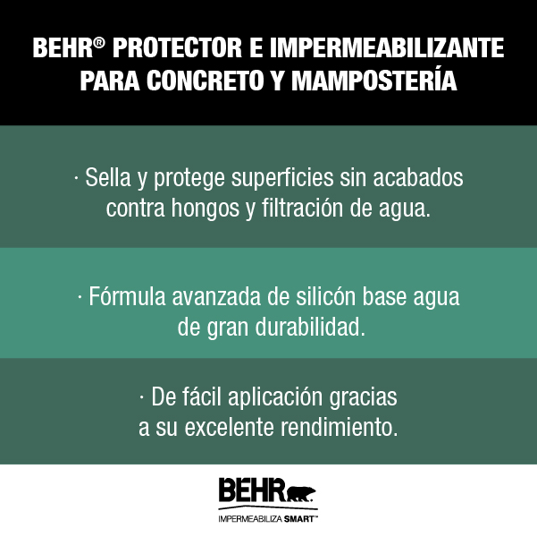 Behr Protector Impermeabilizante Concreto Mampostería Home Depot México